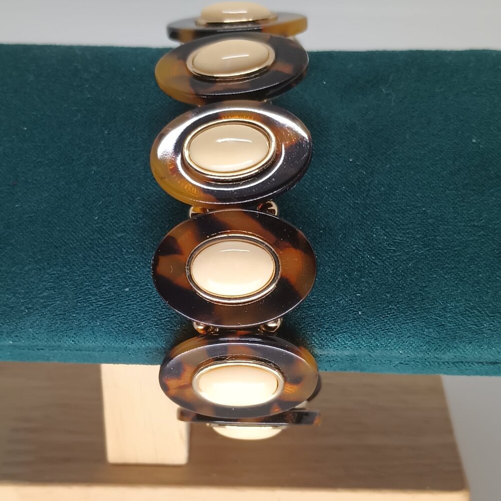 Faux Tortoise Shell Stretch Bracelet
